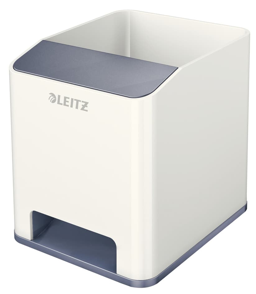 Leitz Sound Stifteköcher Wow Duo Colour, 2 Fächer, Weiß
