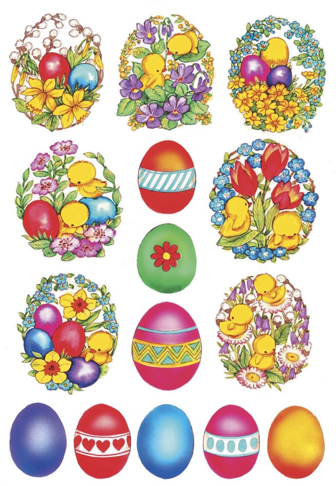 Herma Oster-Sticker Classic , Blumen & Küken,