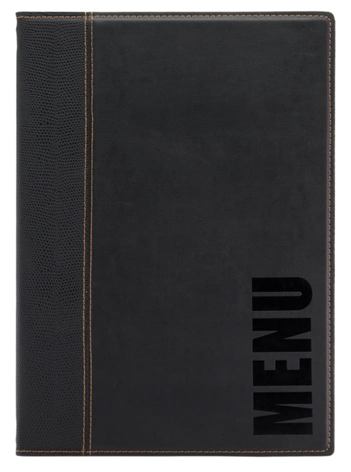 Securit Speisekarten-Mappe Trendy, A4, Schwarz