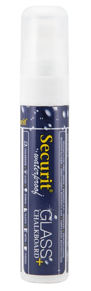 Securit Kreidemarker Waterproof Large, 2er Etui, Weiß