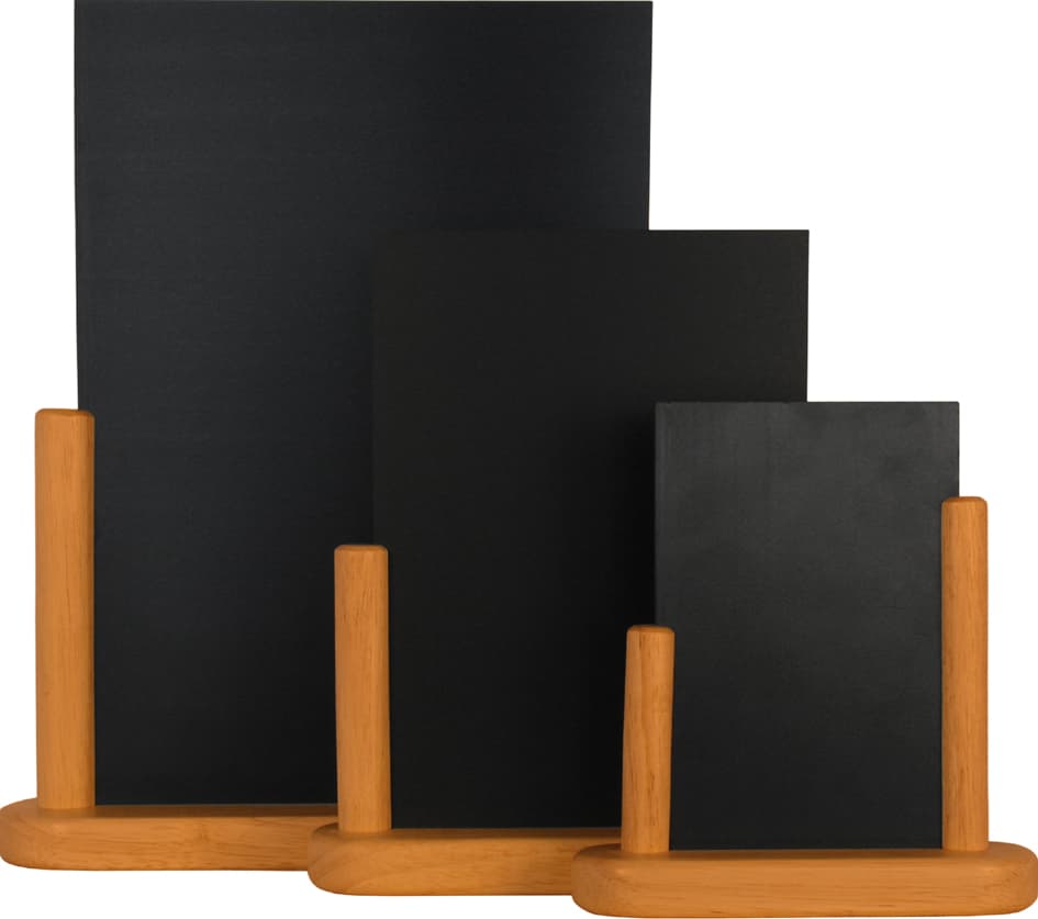 Securit Tischaufsteller Elegant, Groß, Teak