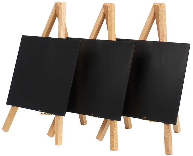 Securit Tisch-Kreidetafel Mini Mit Staffelei, Buche
