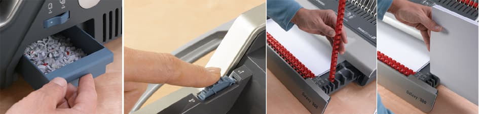 Fellowes Plastikbindegerät Galaxy 500, Silber