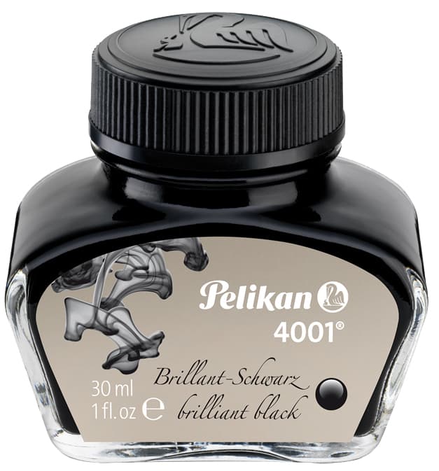 Pelikan Tinte 4001 Im Glas, Brillant-Schwarz, Inhalt: 30 Ml
