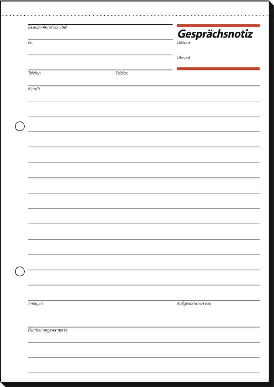 Sigel Gesprächsnotizblock , Gesprächsnotiz, , A5, 50 Blatt