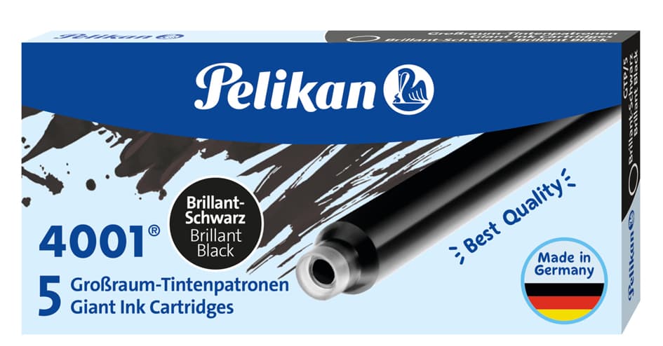 Pelikan Großraum-Tintenpatronen 4001 Gtp/5, Schwarz