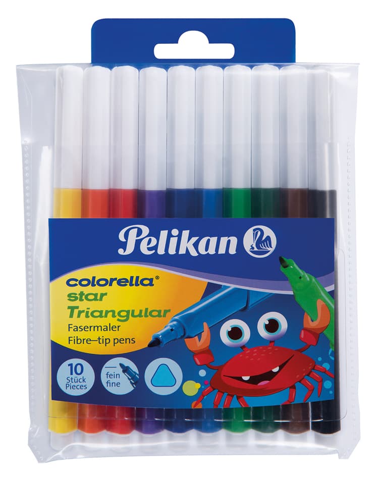 Pelikan Fasermaler Colorella Star Triangular, 10er Etui