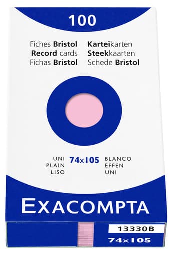 Exacompta Karteikarten, Din A7, Kariert, Weiß