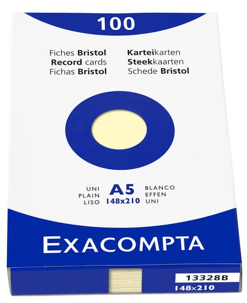 Exacompta Karteikarten, Din A5, Kariert, Grün
