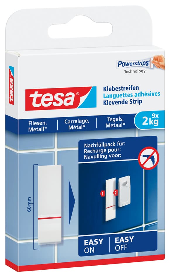 Tesa Powerstrips Klebestreifen Für Fliesen Und Metall