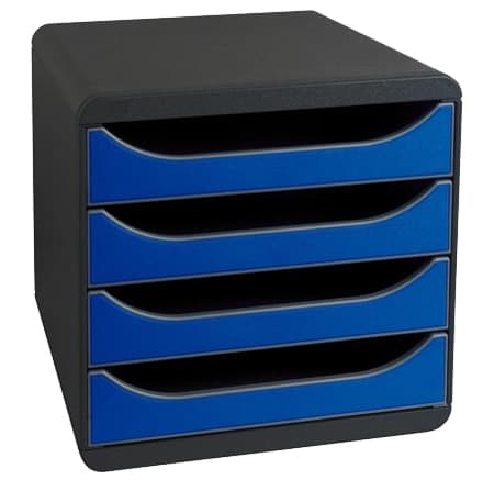 Exacompta Schubladenbox Big-Box, 4 Schübe, Königsblau