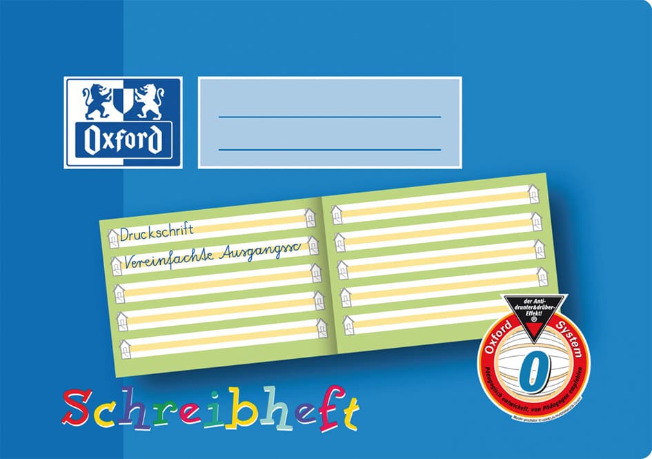 Oxford Schreiblernheft, Din A4 Quer, Lineatur: Sl