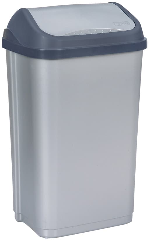 Keeeper Abfalleimer , Swantje, , 50 Liter, Silber / Anthrazit
