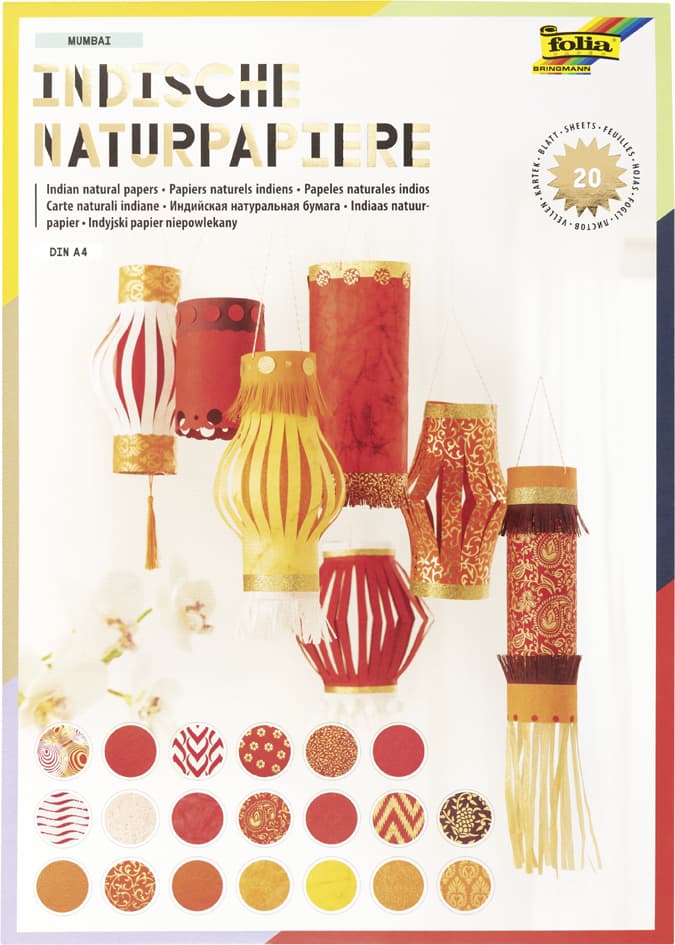 Folia Naturpapierblock , Mumbai, , Din A4, 20 Blatt