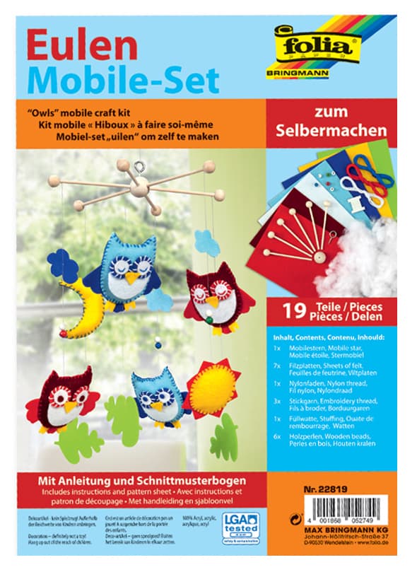 Folia Mobile-Set , Eulen, , 19-Teilig