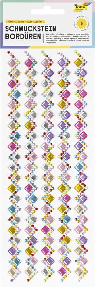 Folia Schmucksteinbordüre , Candy 1, , Selbstklebend