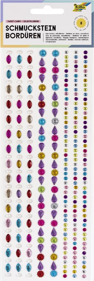 Folia Schmucksteinbordüre , Candy 2, , Selbstklebend