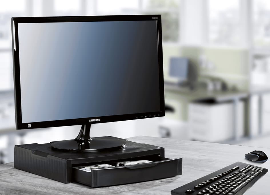 Han Monitorständer/Druckerständer Monitor Stand, Schwarz