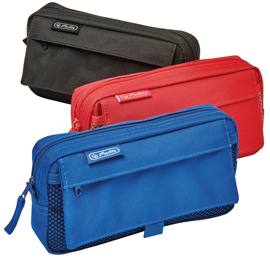 Herlitz Schlamper-Etui Mit Netztasche, Schwarz