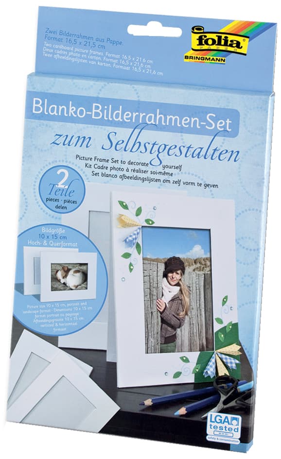 Folia Bilderrahmen-Set, Aus Pappe, 10 X 15 Cm, Weiß