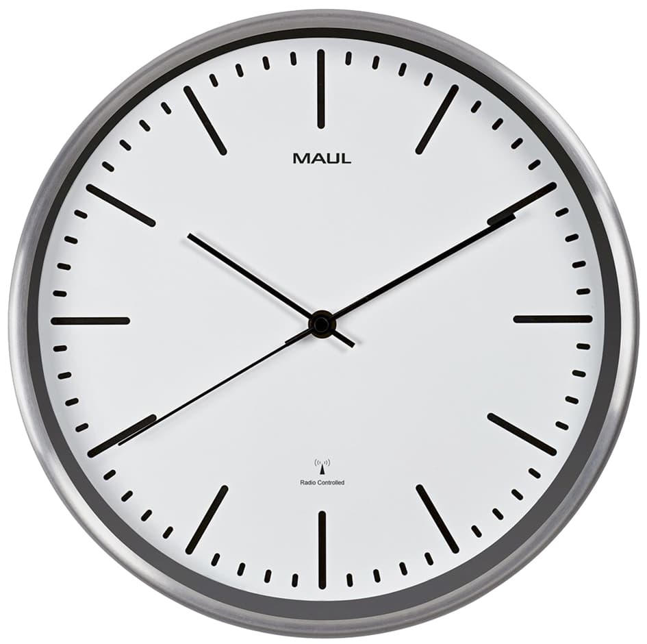 Maul Wanduhr/Funkuhr Maulfly, Durchmesser: 300 Mm, Weiß