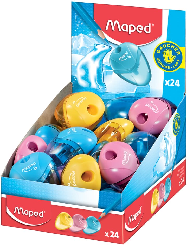 Maped Spitzdose I-Gloo, Für Linkshänder, 24er Display