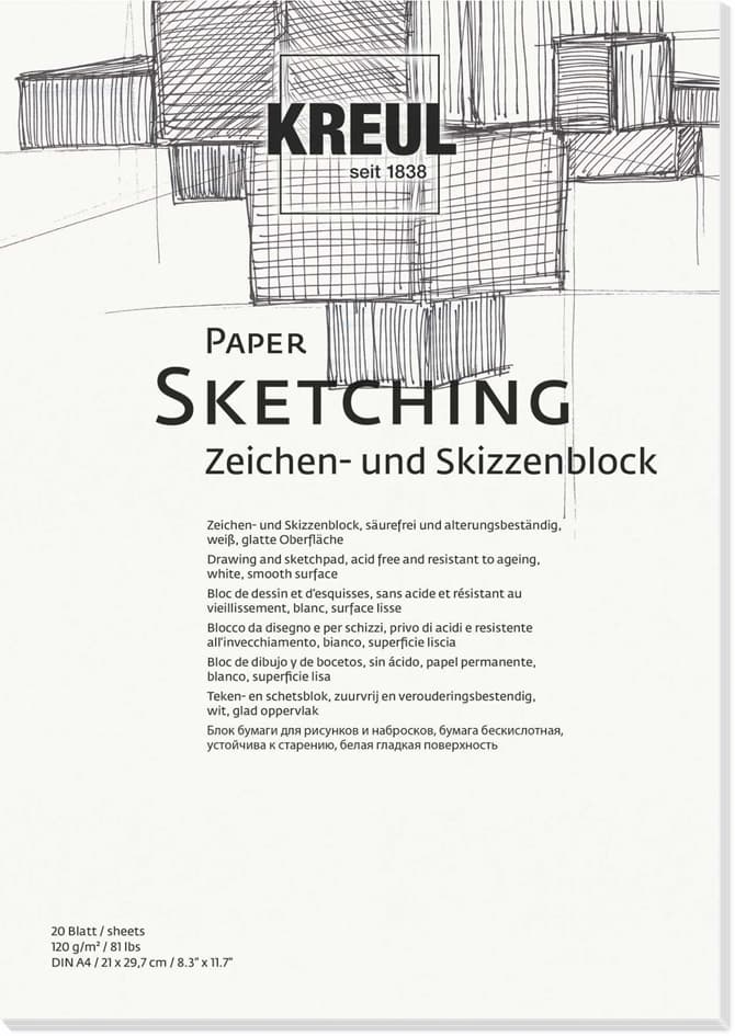 Kreul Künstlerblock Paper Sketching, Din A4, 20 Blatt