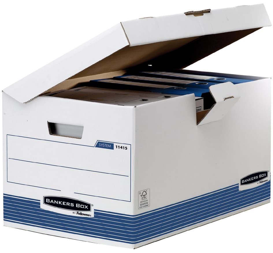 Fellowes Bankers Box System Archiv-Klappdeckelbox Maxi, Blau