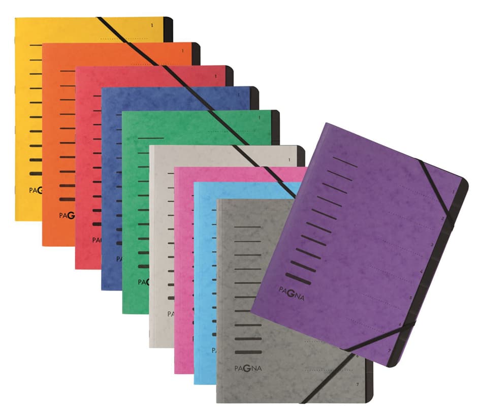 Pagna Ordnungsmappe , Sorting File, , 7 Fächer, Dunkelrosa