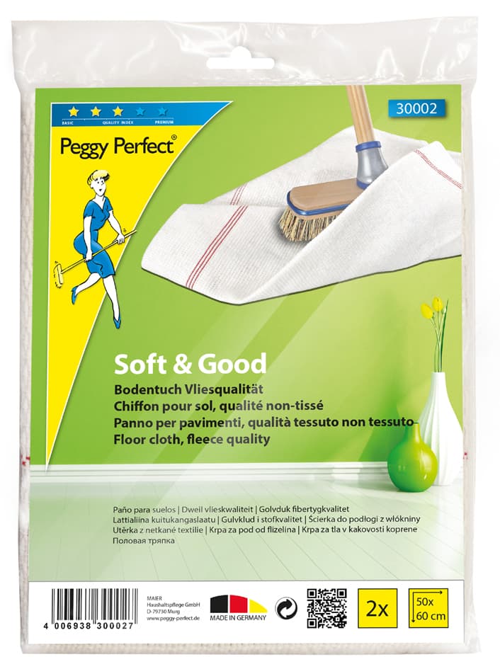 Peggy Perfect Bodentuch Vlies, 500 X 600 Mm, 2er Pack