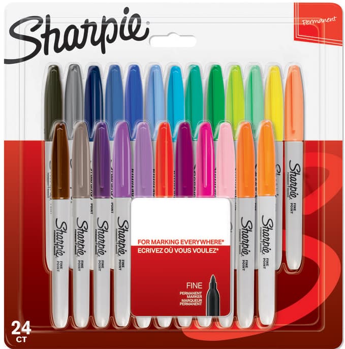 Sharpie Permanent-Marker Fine, 24er Blisterkarte