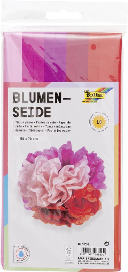 Folia Seidenpapier, (B)500 X (H)700 Mm, 20 G/Qm, Mix Rot