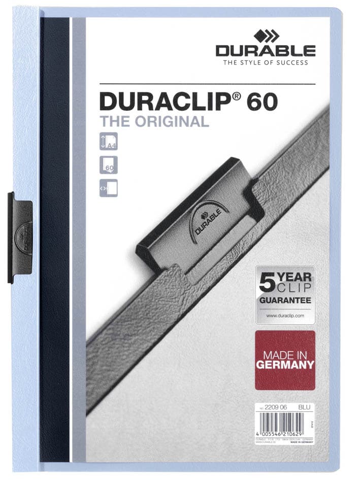 Durable Klemmhefter Duraclip Original 60, Din A4, Blau