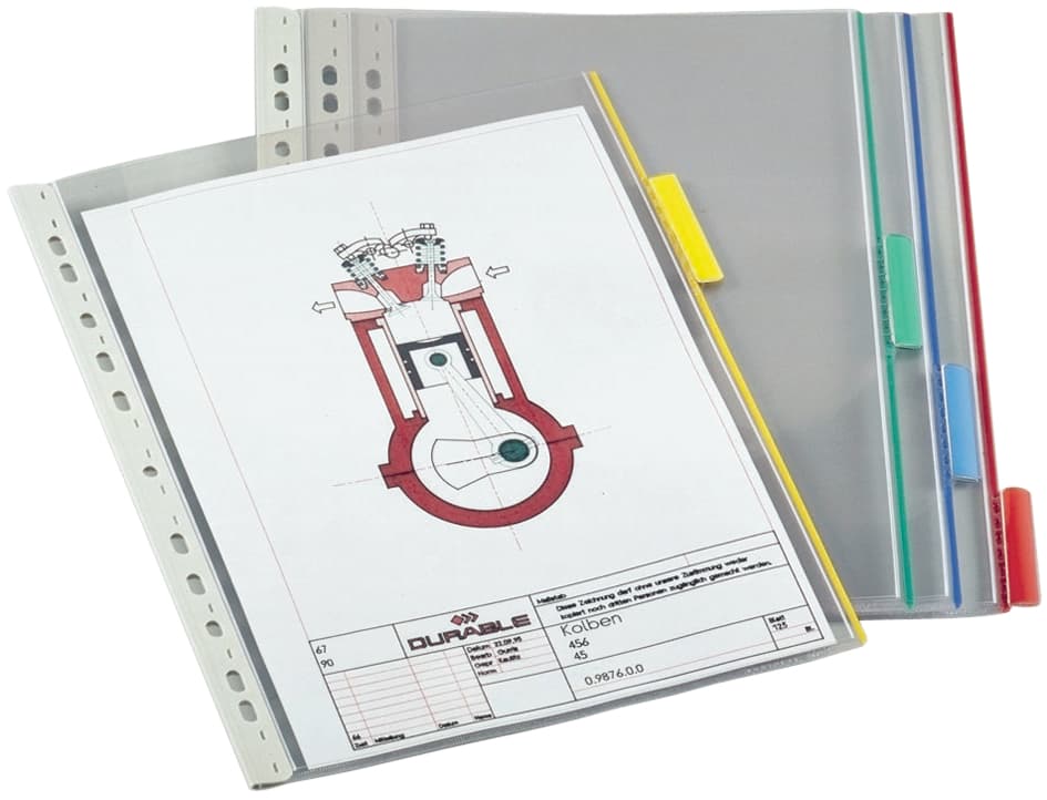 Durable Sichttafel Function, Din A4, Transparent, Tab: Grün