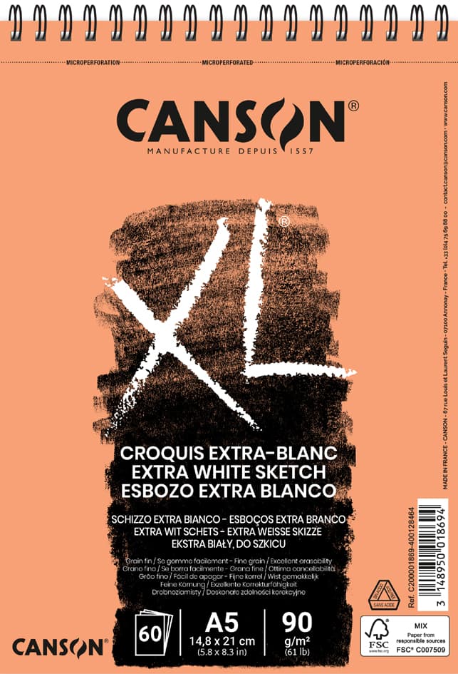 Canson Skizzen- Und Studienblock , Xl Extra White, , Din A5