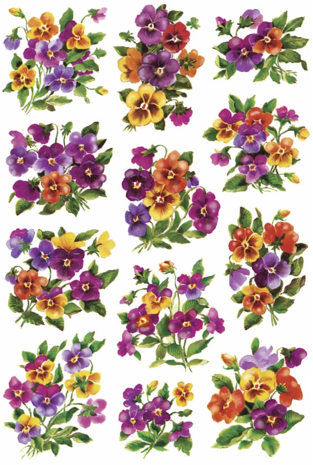 Herma Sticker Decor , Veilchengestecke, , Beglimmert