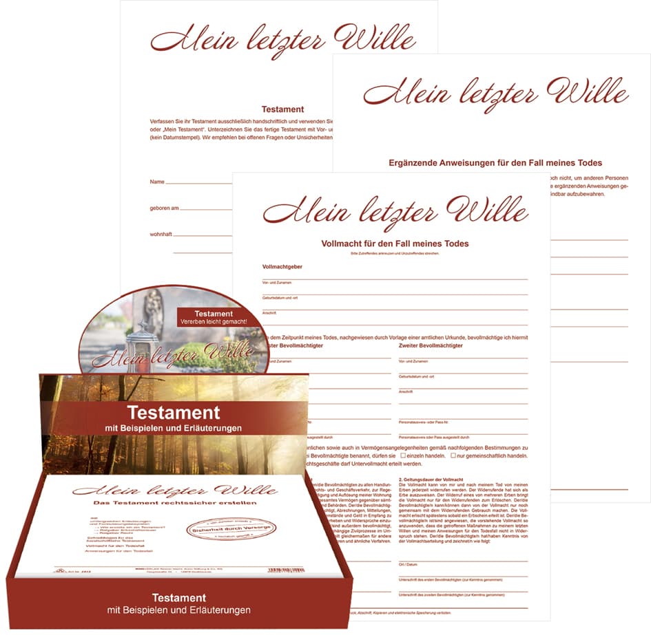 Rnk Verlag Vordruck Testament , Mein Letzter Wille, , Display
