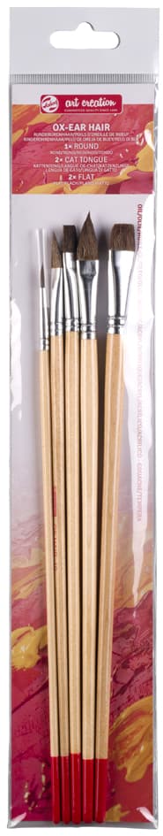 Royal Talens Haarpinsel-Set, 5-Teilig, Aus Rinderohrenhaar
