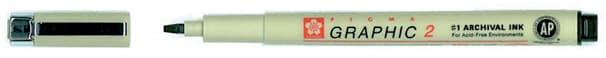 Sakura Grafikstift Pigma Graphic 2, Schwarz
