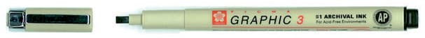 Sakura Grafikstift Pigma Graphic 3, Schwarz
