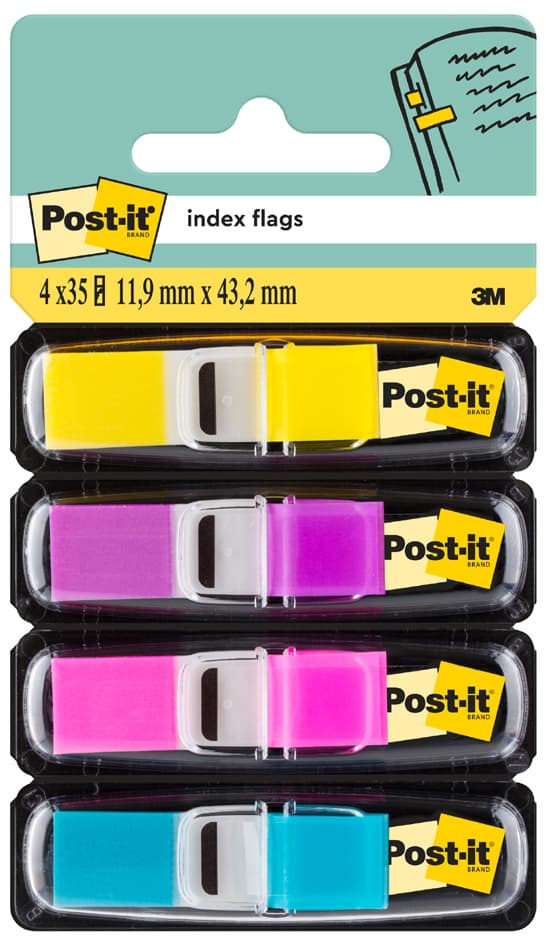 Post-It Haftmarker Index Mini, 11,9 X 43,2mm, Standardfarben