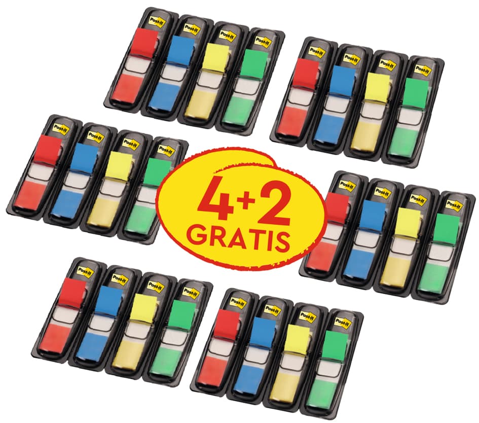 Post-It Haftmarker Index Mini, 11,9 X 43,2 Mm, 4+2 Gratis