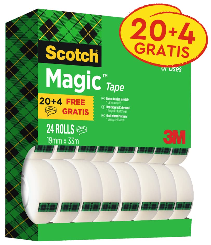 Scotch Klebefilm Magic 810, Promopack, 19 Mm X 33 M, 5+1