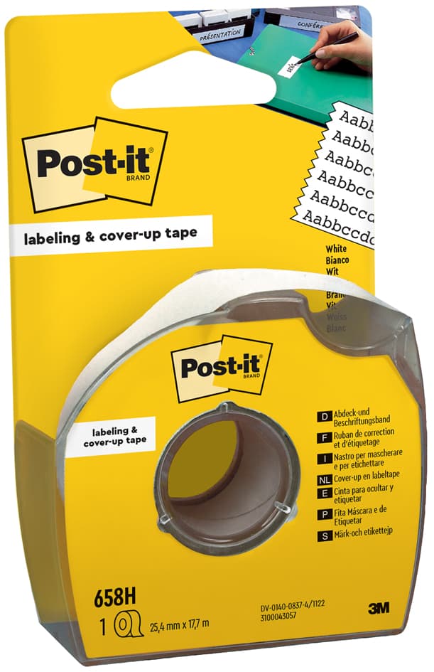 Post-It Abdeck- Und Beschriftungsband, 25,4 X 17,7 M, Weiß