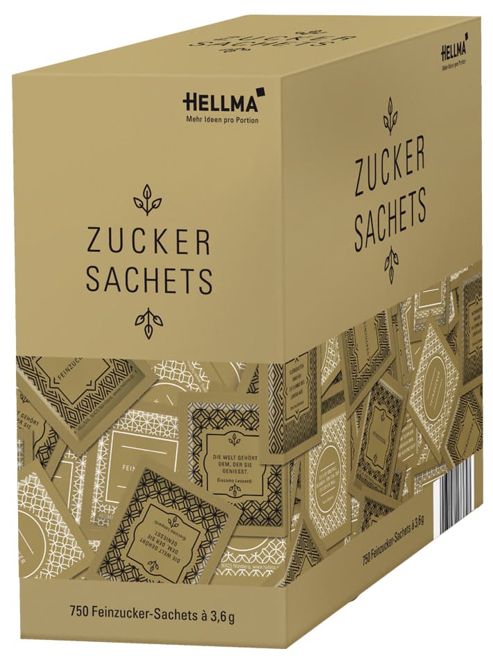 Hellma Goldline Zucker-Sachets, Im Karton