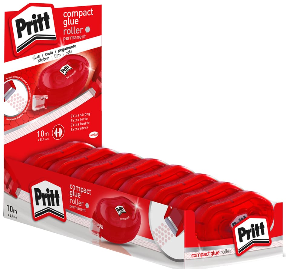 Pritt Kleberoller Compact, Permanent, 8er Display