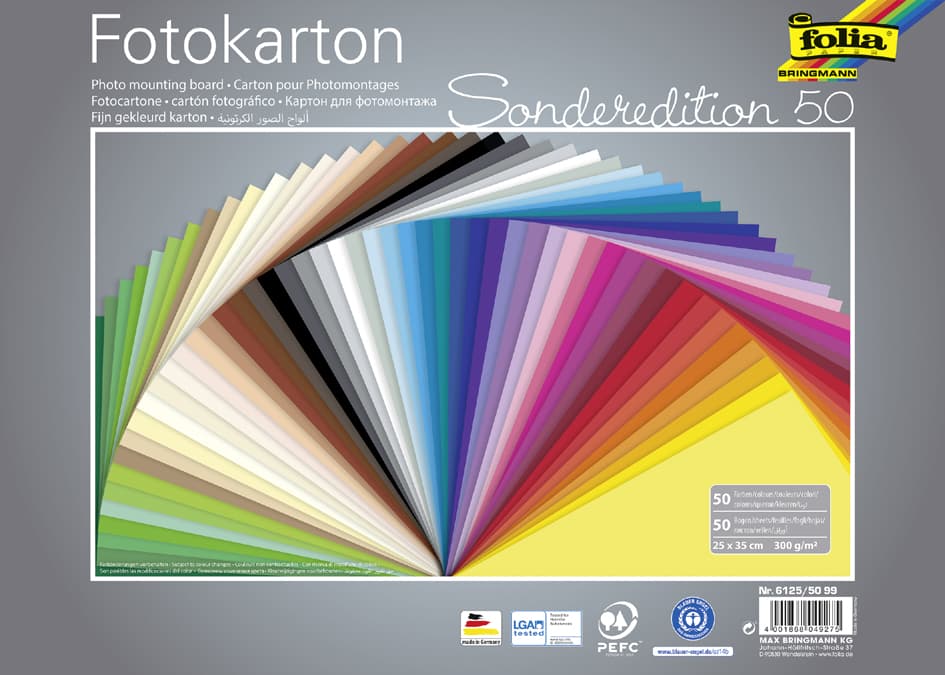 Folia Fotokarton, (B)250 X (H)350 Mm, 300 G/Qm, Sortiert