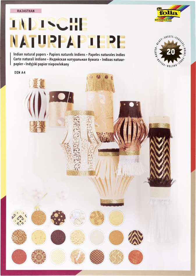 Folia Naturpapierblock , Rajasthan, , Din A4, 20 Blatt