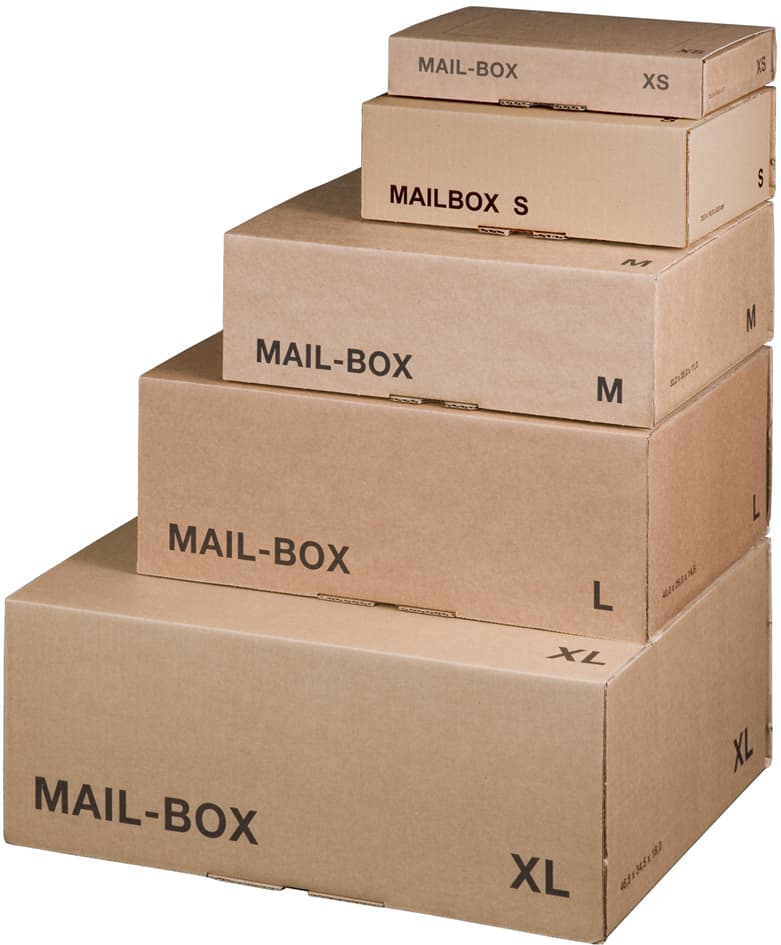 Smartboxpro Paket-Versandkarton Mail Box, Größe: L, Braun