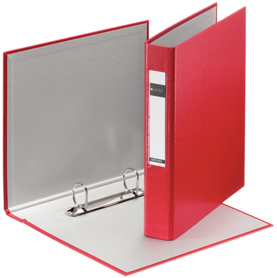 Leitz Ringbuch Standard, Din A5, Rot, 2 D-Ring-Mechanik